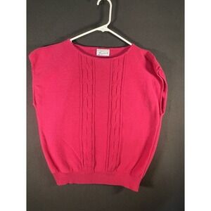 Vintage Lauren Pretty Pink Cable Knit Fall‎ Sweater No Size Tag